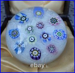 Vintage Perthshire Paperweights Millefiori Silhouettes Paperweight Rare Boxed