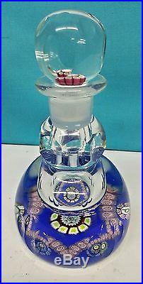 Vintage Perthshire Scotland Paperweights Perfume Bottle Millefiori W. Stopper