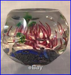Vintage Perthshire Sealife Aquarium Glass Paperweight Excellent Condition