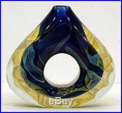 Vintage ROBERT EICKHOLT Studio Art Glass PAPERWEIGHT BUD VASE Eames Modern