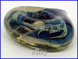 Vintage ROBERT EICKHOLT Studio Art Glass PAPERWEIGHT BUD VASE Eames Modern