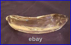 Vintage Rare STEUBEN Hand-Signed Crystal Glass Banana Paperweight Figurine Fruit