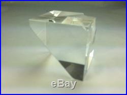 Vintage Rare Steuben Art Glass Crystal Orb Cube Paperweight Modernist Sculpture