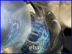 Vintage Rebecca Stewart 96 1997 Art Glass Paperweight 7 Big & Heavy