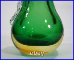 Vintage Retro Italian Murano Art Glass Pear Paperweight Sommerso