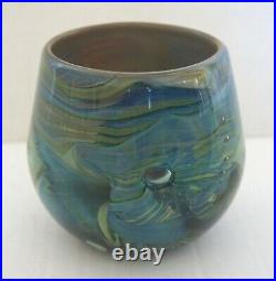 Vintage SALAMANDRA 4/77 Studio Art Glass Jar/Holder also Signed Todd Phillips