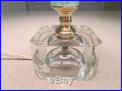 Vintage Saint Clair 19.5 art glass paperweight lamp with shade