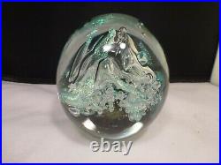 Vintage Signed 98 Eickholt Opalescent Paperweight 4 1/8 TALL
