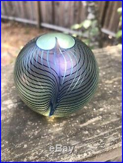 Vintage Signed Correia Iridescent Paperweight