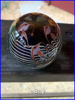 Vintage Signed & Numbered Early Buzzini Crystal Core Paperweight