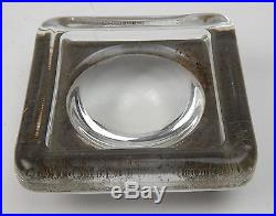 Vintage Solid Glass Sliding Magnifying Glass Bubble, Reader Paperweight Lens