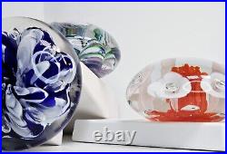 Vintage St Clair Glass Paperweight Lot (3)
