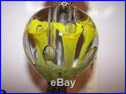 Vintage St. Clair JACK IN PULPIT TRUMPET FLOWER Paperweight Faceted Glass Lamp