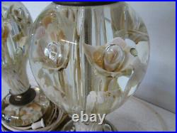 Vintage St. Claire Indiana Paperweight Tall Lamps withFinial A MUST SEE