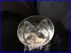 Vintage Steuben Crystal Glass Egg Controlled Bubbles by Lloyd Atkins 1964