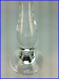 Vintage Steuben Crystal Glass Tear Drop King & Queen Chess Pieces Lloyd Atkins