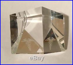 Vintage Steuben Crystal Medical Doctor Paperweight Cube