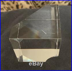 Vintage Steuben Glass Floating Spheres Cube Prism Paperweight Lloyd Atkins