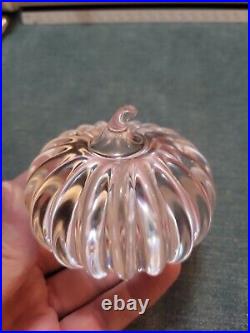 Vintage Steuben Glass Medium Sized Pumpkin Figurine Paperweight