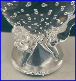 Vintage Steuben Glass Paperweight Bubbles Signed