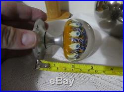 Vintage Strathearn Millefiori Glass Paperweight Door Handle Navy orange knob