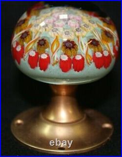 Vintage Strathearn Paperweight Doorknob Multiple Millefiori Colors #1