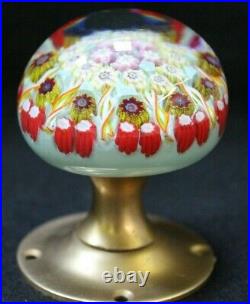 Vintage Strathearn Paperweight Doorknob Multiple Millefiori Colors #1