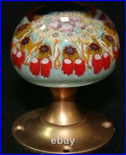 Vintage Strathearn Paperweight Doorknob Multiple Millefiori Colors #1