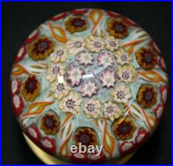 Vintage Strathearn Paperweight Doorknob Multiple Millefiori Colors #1