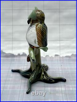 Vintage Studio Art Glass Owl Figurine Paperweight