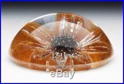 Vintage Stylish French Daum Floral Glass Paperweight 20th C