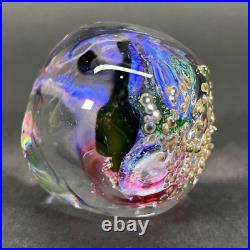 Vintage TIMOTHY E. LANDERS G-Rock Small Dichroic Art Glass MOON ROCK Paperweight