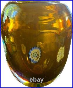 Vintage Venetian Crystal Glass Vase Paper Weight Chk Othr Interesting Items