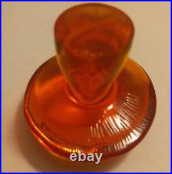 Vintage Viking Glass Mushroom Persimmon Orange Uranium 3in Cap 2.25 Tall