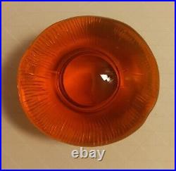 Vintage Viking Glass Mushroom Persimmon Orange Uranium 3in Cap 2.25 Tall