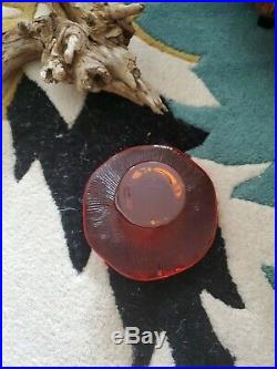 Vintage Viking Glass Persimmon Jumbo Mushroom Figurine/Paperweight #6939