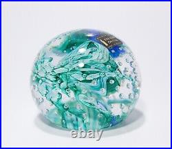 Vintage WHITEFRIARS Crystal Art Glass Made in England Waves Motif Paperweight