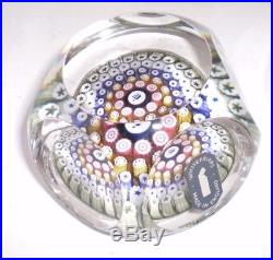 Vintage WHITEFRIARS Faceted Millefiori Paperweight, Original Box