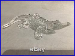Vintage Waterford Crystal Alligator Crocodile Figurine Paperweight 5 Long