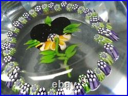 Vintage Whitefriars Caithness Flower Glass Paperweight Free Shipping