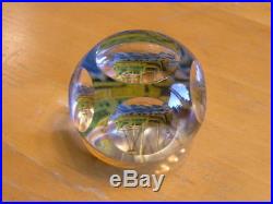 Vintage Whitefriars Full Lead Crystal Paperweight Lens Cut Ship Transparency