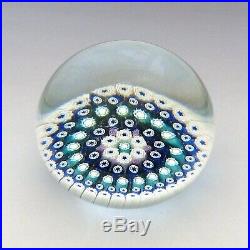 Vintage Whitefriars concentric millefiori glass paperweight / presse papiers