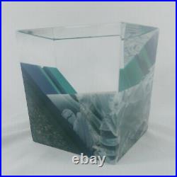 Vintage William Carlson Art Glass Granite 1994 Signed Dated