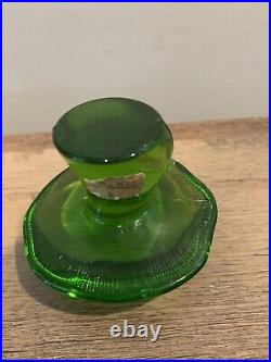 Vintage glass mushroom paperweight Avacado Viking 3 1/8