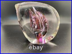 Vtg 1988 Signed Artist DNS David New Smallvibrant Art Glass Paperweight
