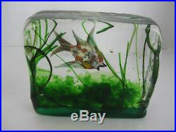 Vtg. Authentic Murano Cenedese 1950s Barbini & Licata Glass Fish Aquarium RARE