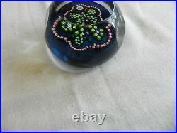 Vtg Caithness/Whitefriars 1982 Butterfly Millefiori Glass Paperweight 42/750