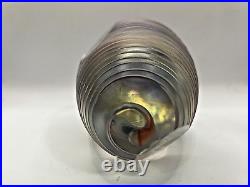 Vtg Henry Summa Frosted Iridescent Swirl Glass Paperweight Art Signed Dated 1985