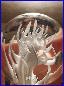 Vtg MCM Signed Xlarge Murano Licio Zanetti Glass Paperweight