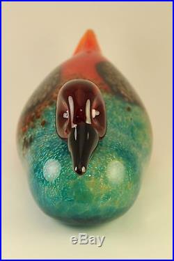 Vtg Murano Art Glass Franco Moretti Duck Sculpture 700 Lmtd Ed Signed Numbered